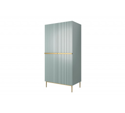 Skříň Nicole 100 cm - šalvěj MDF / zlaté nožky