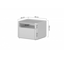 ELIVO NOČNÍ STOLEK 50 1SZ - kašmír / olejovaný dub