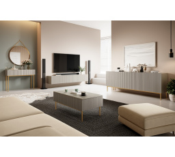 NICOLE PSACÍ STŮL 100 2SZ - kašmír / zlatý rám