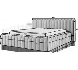 Postel Carilla + Kovový rám/Plynový zvedák/Úložný prostor 160x200 Coralline 03 1