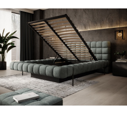 Postel Magentta + kovový rám / plynový zvedák / úložný box na lůžkoviny 180x200 Touch 100 1