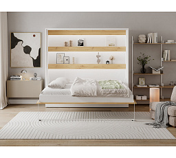 Devesto horizontální nástěnná postel 160 Artisan dub LED Artisan dub 200x160