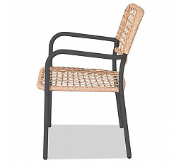 Balkónový set, kov, polyratan, béžová, AZ-L1103 NAT