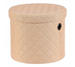 Koš prádelní - látka, kulatý, béžový, cena za sadu 5 ks