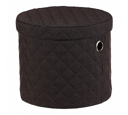 Koš prádelní - látka, kulatý, černý, cena za sadu 5 ks