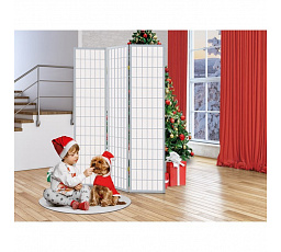 Paraván, masiv, bílá, EF-E803 WT