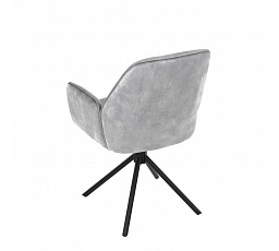 Jídelní židle, šedá, sametová látka, HC-511 SIL4