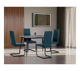 Jídelní stůl 130x70cm, keramika, mramor, HT-403M GREY