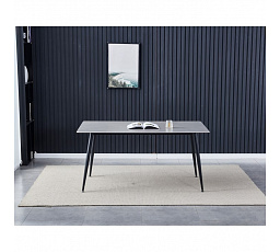 Jídelní stůl 160x90cm, keramika, mramor, HT-406M GREY