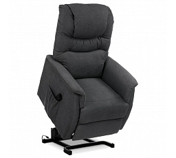 Polohovací křeslo, elektrické kabelové ovládání, šedá, látka, TV-1171 GREY2