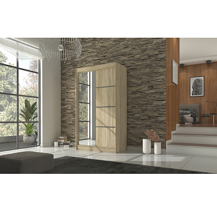 Šatní skříň GILTON 120, Sonoma/Sonoma