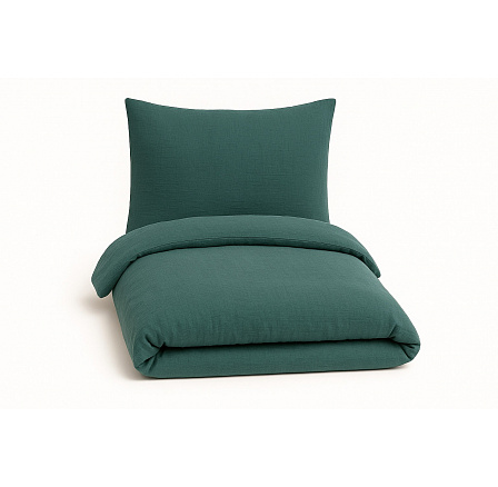 Mušelínové povlečení 140x200, 70x90 cm petrolové