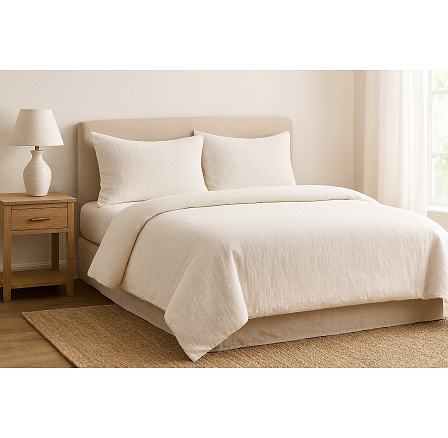 Francouzské mušelínové povlečení krémové 220x200