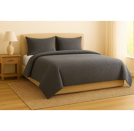 Francouzské mušelínové povlečení tmavě šedé 220x200