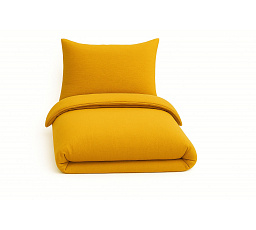 Mušelínové povlečení 140x220, 70x90 cm žluté