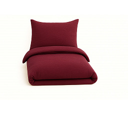Mušelínové povlečení 140x220, 70x90 cm vínové