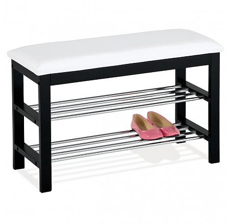 Botník, masiv, černá, 83168-06 BK