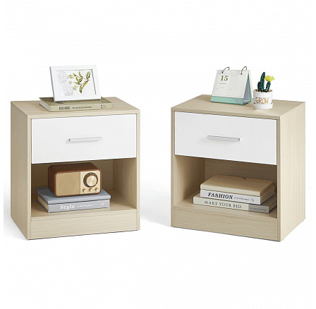 Odkládací stolek 39x28x41cm, mdf, bělený dub, ANT-E1081 BUK