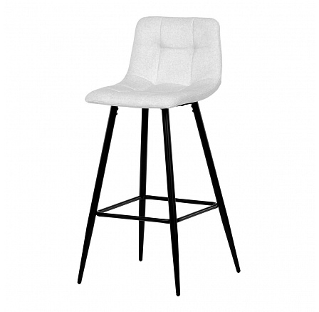 Barová židle, bílá, látka,AUB-X7015 WT2