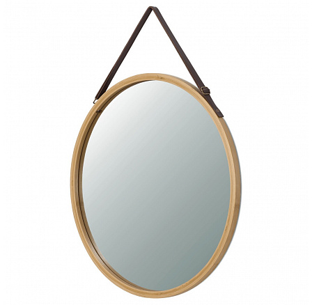 Nástěnné zrcadlo, bambus, přírodní, AZR-B053 NAT