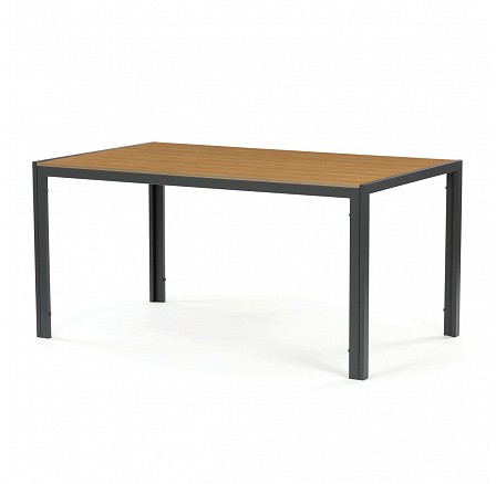 Zahradní stůl 150x89cm, kov, polywood, hnědá, AZT-S1215 OAK