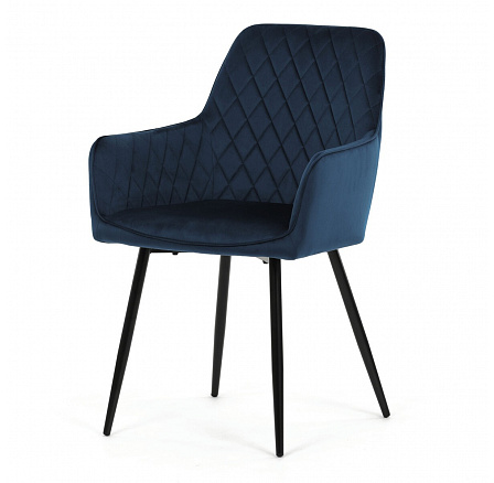 Jídelní židle, modrá, sametová látka, DCH-215 BLUE4