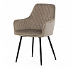 Jídelní židle, béžová, sametová látka, DCH-215 CAP4