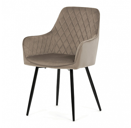Jídelní židle, béžová, sametová látka, DCH-215 CAP4