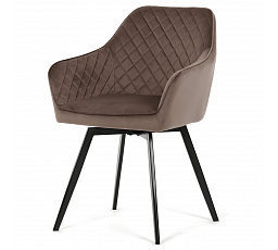 Jídelní židle, hnědá, sametová látka, DCH-425 BR4
