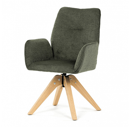Jídelní židle, zelená, látka, DCH-C2148 GRN2