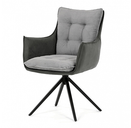 Jídelní židle, šedá, manšestrová látka, DCH-D1345 GREY2 Jídelní židle, šedá, manšestrová látka, DCH-D1345 GREY2