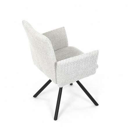 Jídelní židle, krémová, látka bouclé, DCH-W1117 CRM2