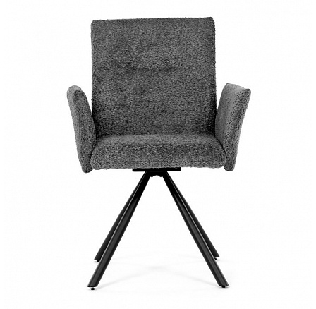 Jídelní židle, šedá, látka bouclé, DCH-W1117 GREY2