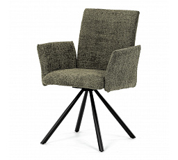 Jídelní židle, zelená, látka bouclé, DCH-W1117 GRN2