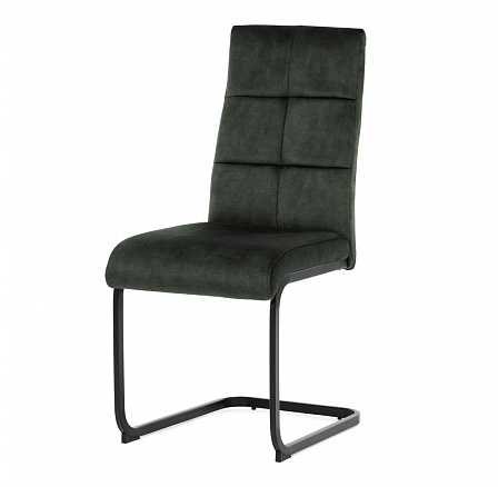 Jídelní židle, zelená, samet vintage, DCL-D1275 GRN4