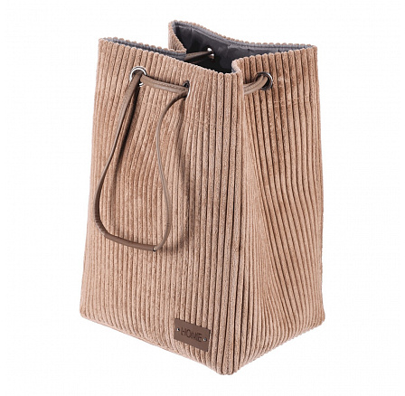 Koš prádelní - manšestr, stahovací, hnědý Koš prádelní - manšestr, stahovací, hnědý