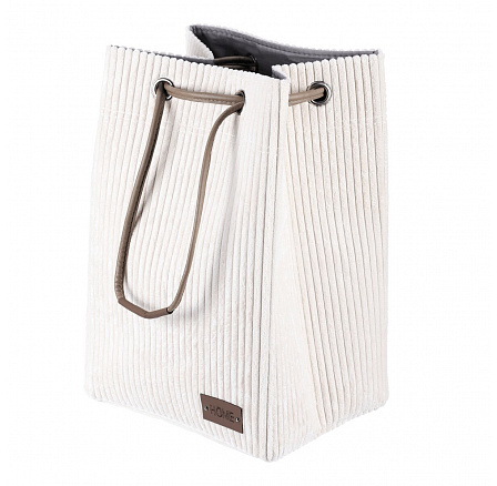 Koš prádelní - manšestr, stahovací, krémový Koš prádelní - manšestr, stahovací, krémový