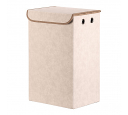 Koš pádelní - látkový s víkem, krémová barva