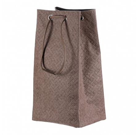 Koš prádelní - látkový, stahovací, hnědá barva Koš prádelní - látkový, stahovací, hnědá barva