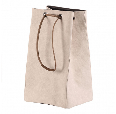 Koš prádelní - látkový, stahovací, krémová barva Koš prádelní - látkový, stahovací, krémová barva