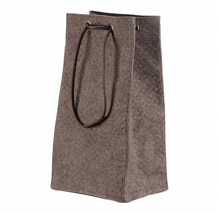 Koš prádelní - látkový, stahovací, šedá barva Koš prádelní - látkový, stahovací, šedá barva