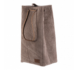 Koš prádelní - manšestr, stahovací, šedá barva