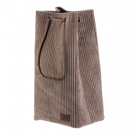 Koš prádelní - manšestr, stahovací, šedá barva Koš prádelní - manšestr, stahovací, šedá barva