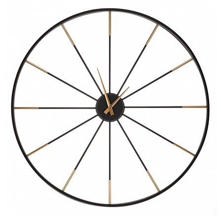 Hodiny nástěnné - pr. 65 cm, kovové, tvar kola