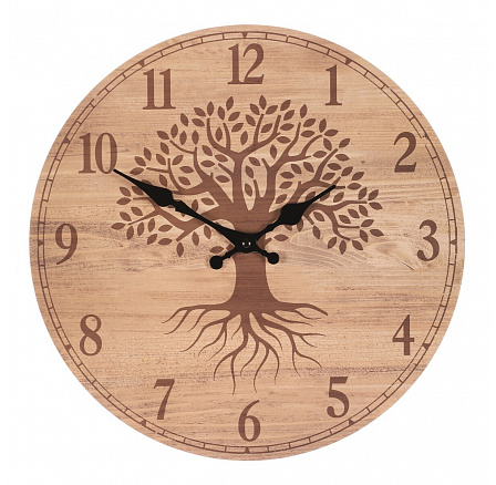 Hodiny nástěnné - pr. 34 cm, MDF, strom života