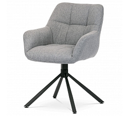 Židle jídelní, šedá, hladká látka, HC-532 SIL2