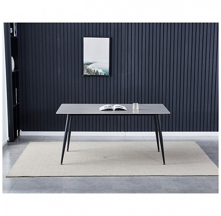 Jídelní stůl 160x90cm, keramika, mramor, HT-406M GREY