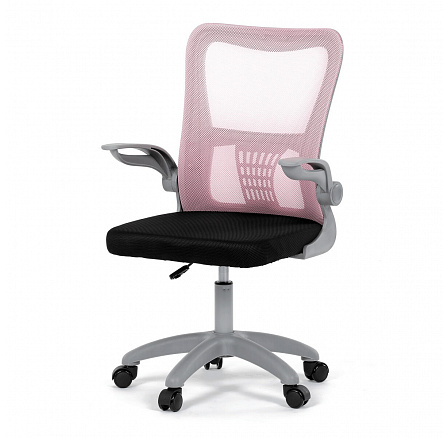 Dětská židle, výškově nastavitelná, růžová síťovina, KA-K2008 PINK