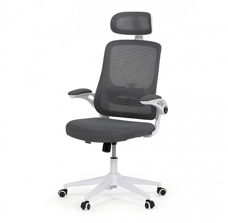Kancelářská židle, houpací mechanismus, šedá síťovina, KA-Q843 GREY