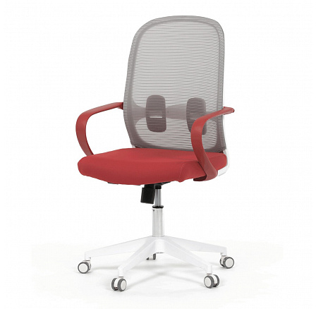 Kancelářská židle, houpací mechanismus, červená látka, KA-S425 RED